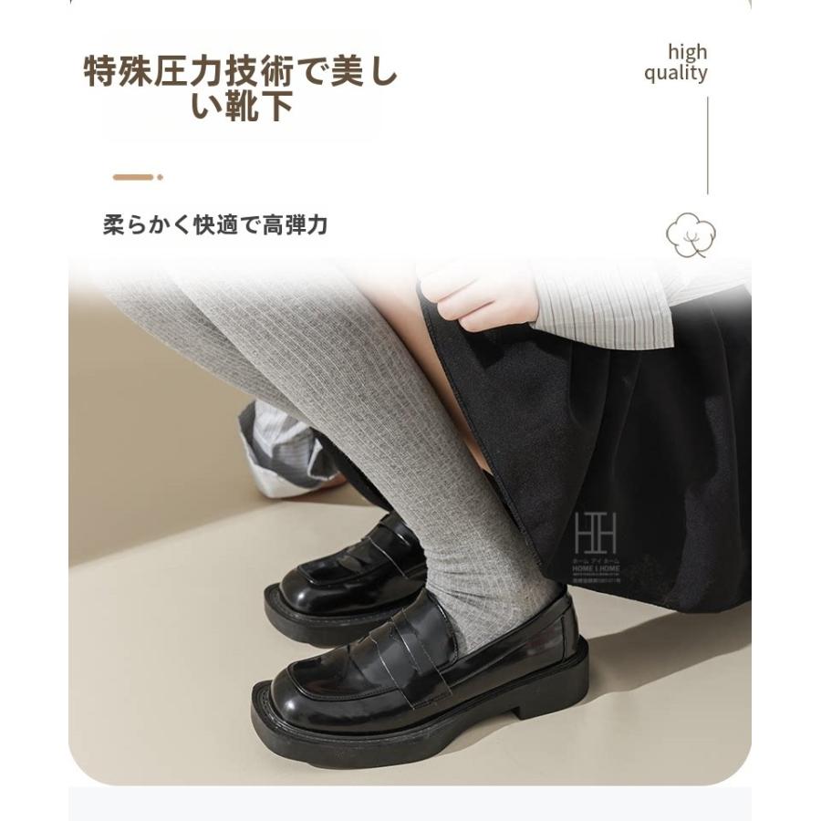 ニーハイソックス 靴下 膝上ソックス レディース ロング丈 綿 圧力ソックス 着圧 通気性 ストレッチ 快適 吸汗 抗菌 消臭 美脚 着痩せ おしゃれ 人気 ギフト | ホームアイホーム | 09