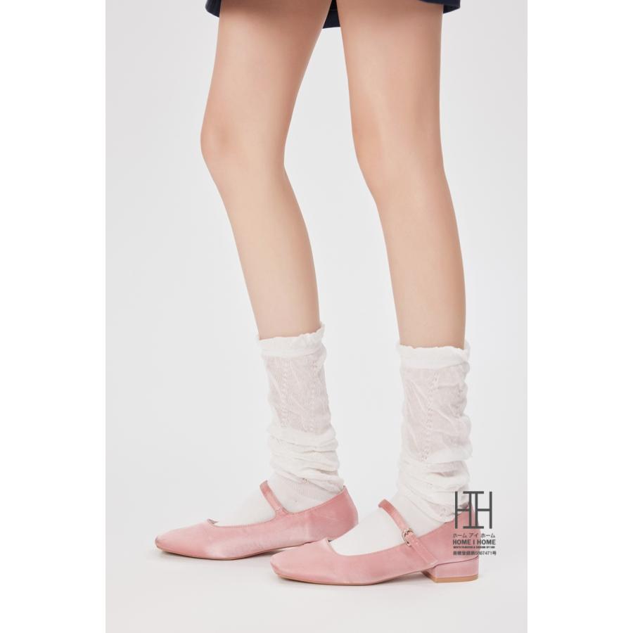 たるみソックス ハイソックス 靴下 レディース 綿 可愛い 薄手 透け感 レース 網タイツ風 セクシー バレエ ガーリー 通気性 カジュアル 22-24.5cm おしゃれ 人気 | ホームアイホーム | 16