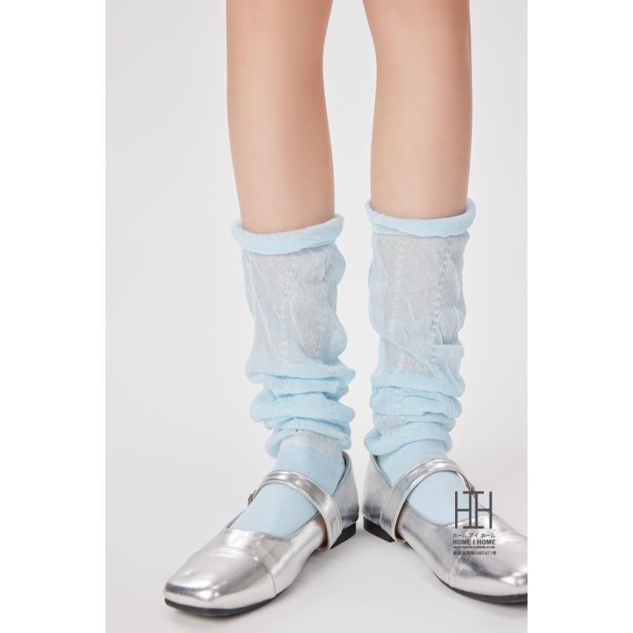 たるみソックス ハイソックス 靴下 レディース 綿 可愛い 薄手 透け感 レース 網タイツ風 セクシー バレエ ガーリー 通気性 カジュアル 22-24.5cm おしゃれ 人気 | ホームアイホーム | 11