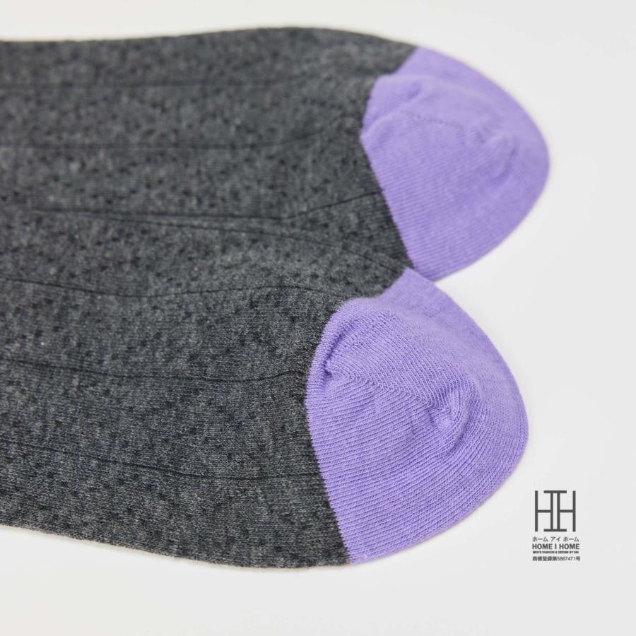 ハイソックス レディース ロング丈 美脚 スリム 着圧 ストレッチ 綿 おしゃれ 通気性 メッシュ 透け感 抗菌 防臭 吸汗 ストリート 切り替え ギフト 22-24.5cm | ホームアイホーム | 14