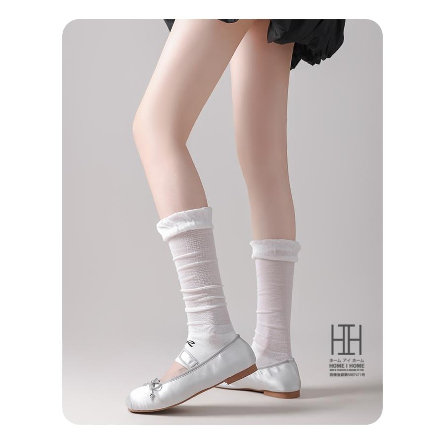 トゥレス クルーソックス 靴下 レディース オープントゥ ソックス メッシュ 透け感 涼感 吸汗速乾 美脚 先なし つま先なし 夏 蒸れない ストレッチ 22-24.5cm | ホームアイホーム | 16