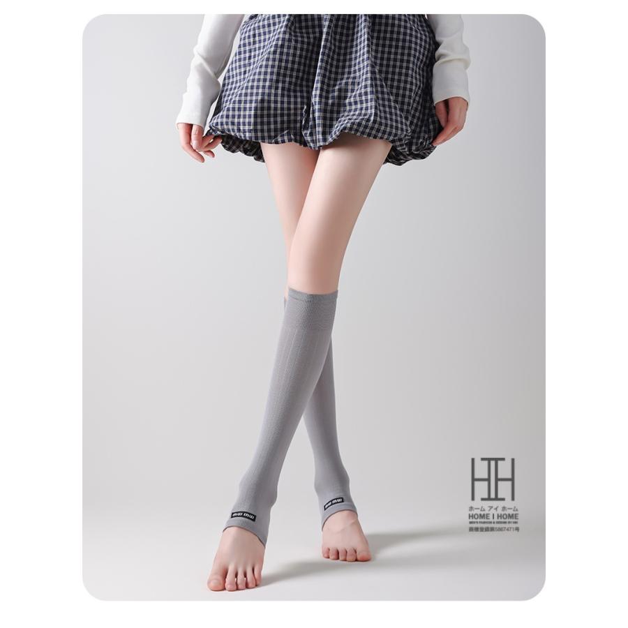 トゥレスソックス クルーソックス レディース ストラップ 着圧 吸汗 オープントゥ ソックス 先なし つま先なし 通気性 ハイソックス リブ編み 22-24.5cm | ホームアイホーム | 17