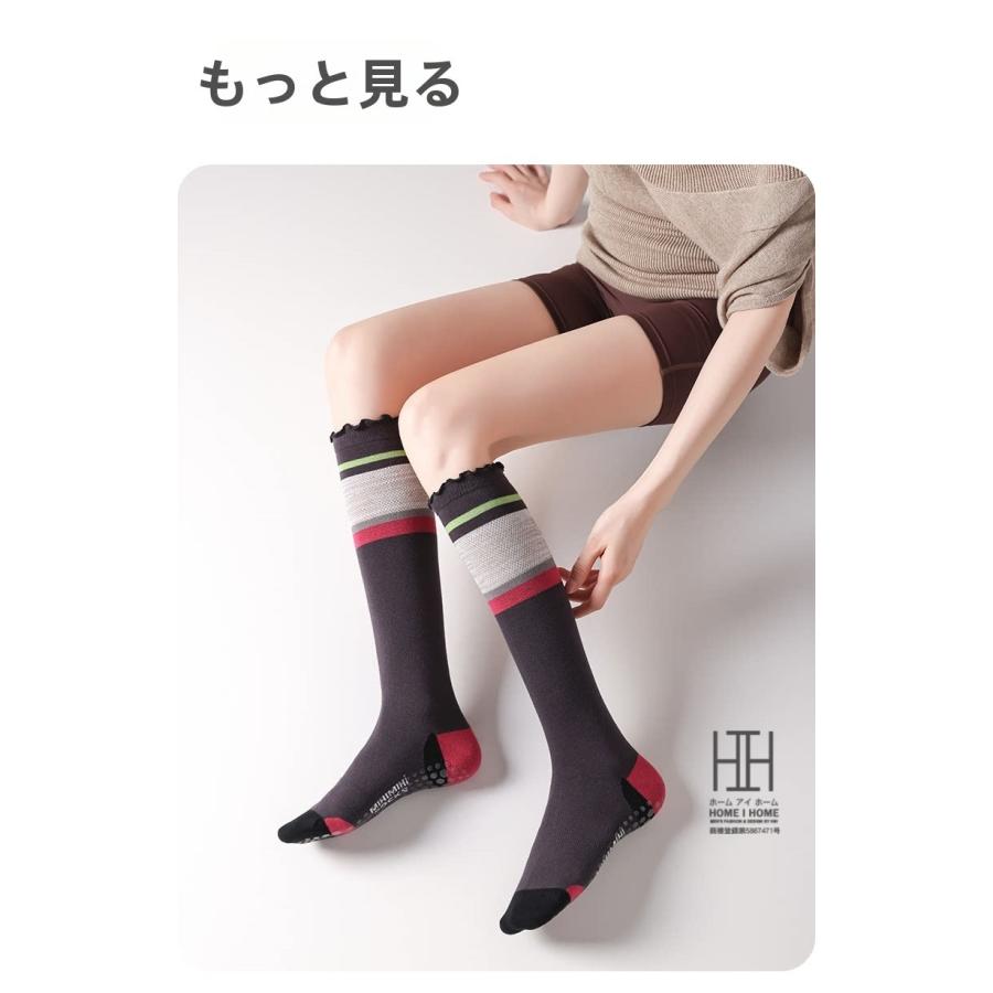 ヨガソックス レディース 着圧 抗菌 吸汗 スポーツソックス 消臭機能 綿 滑り止め 足裏マッサージ効果 スポーツ ヨガ ピラティス フィットネス 22-24.5cm | ブランド登録なし | 14