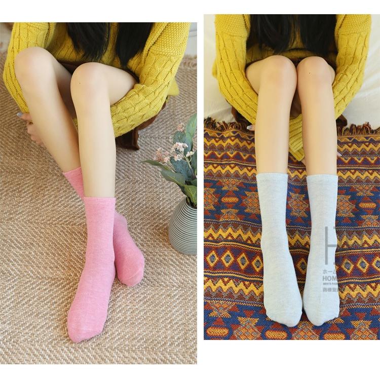 ソックス 靴下 レディース ハーフ丈 クルーソックス 無地 キャンディカラー カジュアル 11色展開 22-24.5cm 秋冬 おしゃれ 人気 快適 吸汗 通気性 | ホームアイホーム | 21