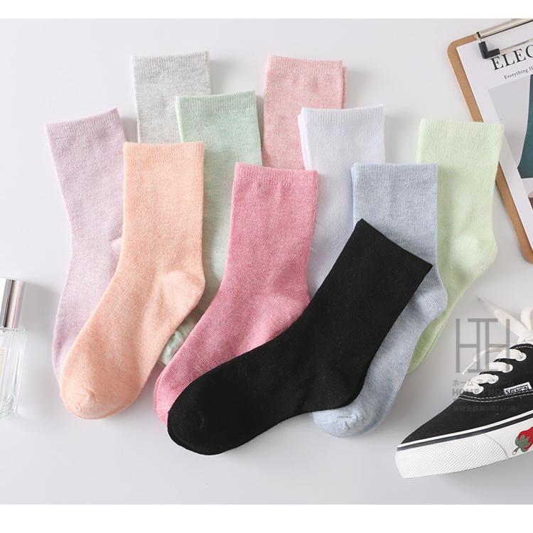 ソックス 靴下 レディース ハーフ丈 クルーソックス 無地 キャンディカラー カジュアル 11色展開 22-24.5cm 秋冬 おしゃれ 人気 快適 吸汗 通気性 | ホームアイホーム | 22