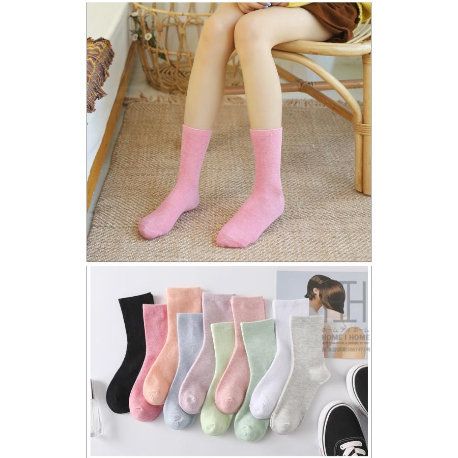 ソックス 靴下 レディース ハーフ丈 クルーソックス 無地 キャンディカラー カジュアル 11色展開 22-24.5cm 秋冬 おしゃれ 人気 快適 吸汗 通気性 | ホームアイホーム | 12