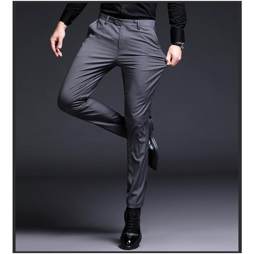 スラックス メンズ 細身 ストレッチ 美脚 ビジネス ビジカジ クールビズ 紳士 スリム パンツ ズボン | ブランド登録なし | 06