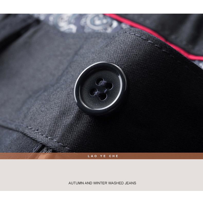 スラックス メンズ シワになりにくい 分厚い ストレッチ 刺繍入り 高品質 ストレート ビジネス 通勤可 オフィススーツパンツ ロングパンツ | ホームアイホーム | 15