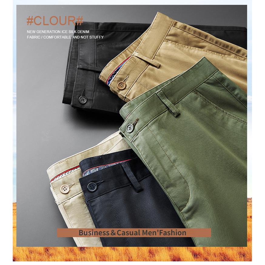 スラックス メンズ シワになりにくい 分厚い ストレッチ 刺繍入り 高品質 ストレート ビジネス 通勤可 オフィススーツパンツ ロングパンツ | ホームアイホーム | 06