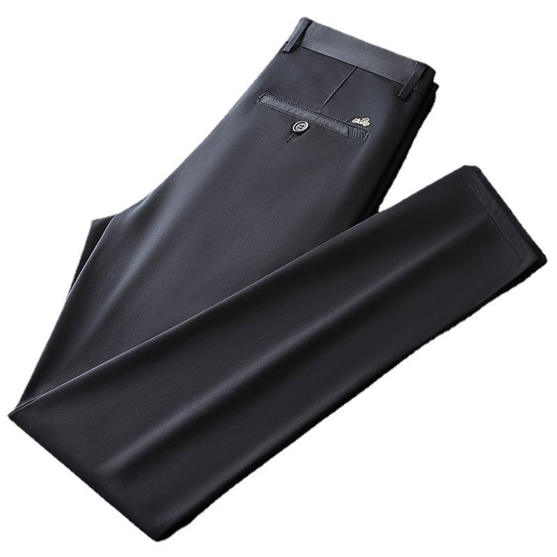 スラックス メンズ シワになりにくい 分厚い ストレッチ 刺繍入り 高品質 ストレート ビジネス 通勤可 オフィススーツパンツ ロングパンツ | ホームアイホーム | 10