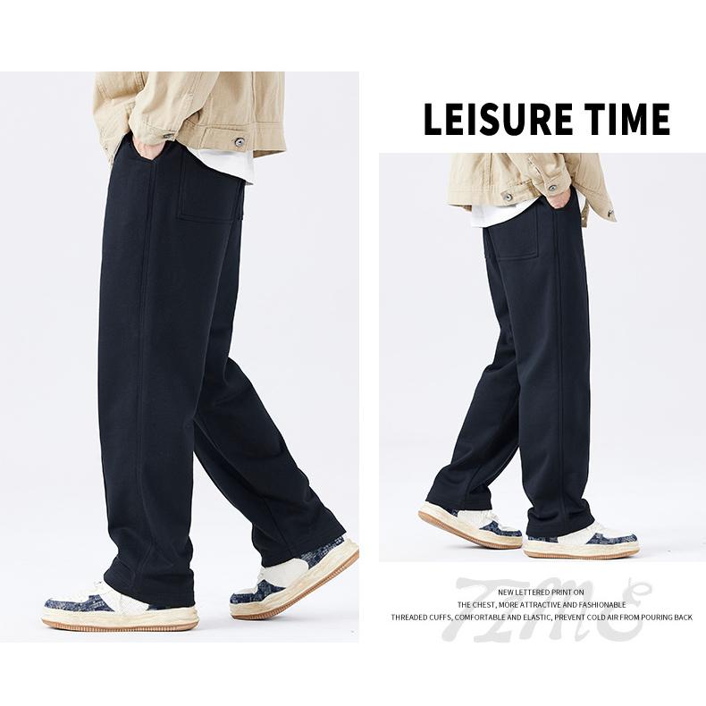 スウェットパンツ ジャージ ストレート メンズ パンツ ロング丈 ズボン イージーパンツ ゴムウェスト カジュアル ゆったり シンプル スポーツ 部屋着 出かけ | ホームアイホーム | 07