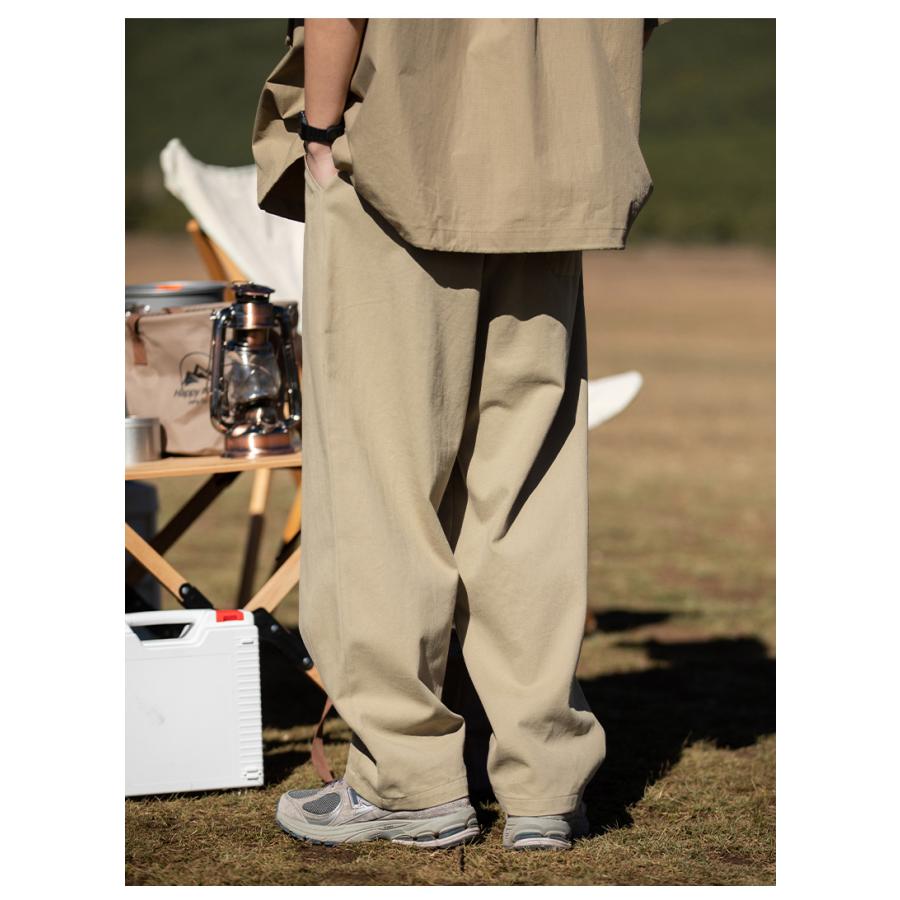 ワイドパンツ メンズ ゆったり ロング丈ストリート カジュアルパンツ 男性 春夏 バギーパンツ イージーパンツ ゴム留め | ホームアイホーム | 11