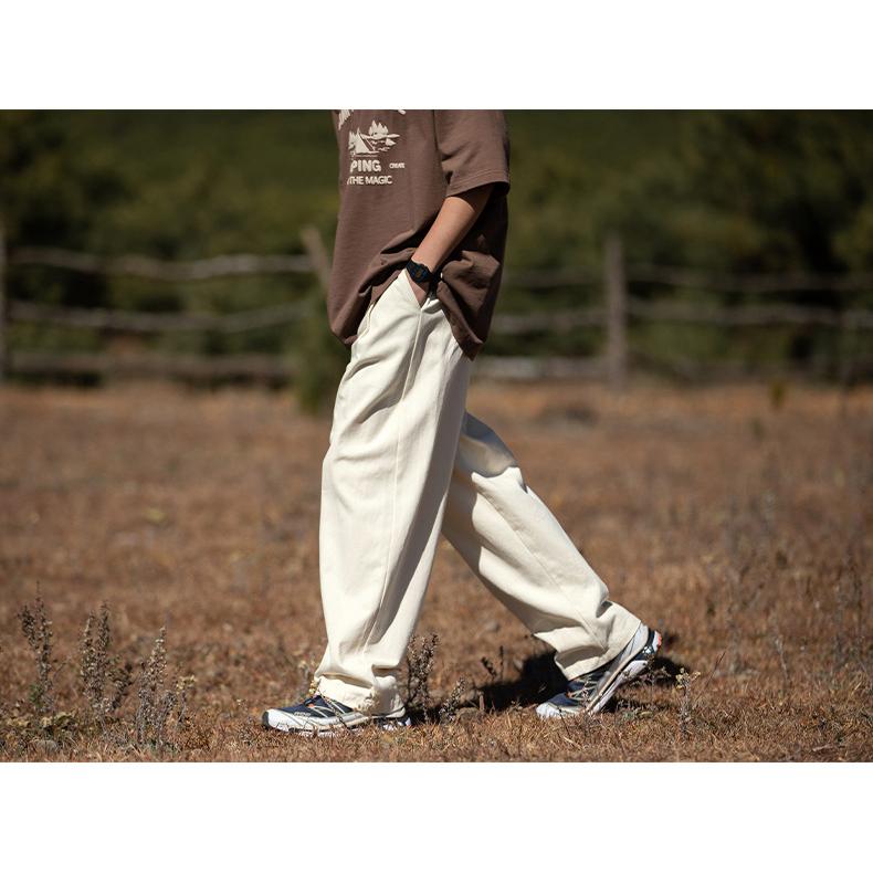 ワイドパンツ メンズ ゆったり ロング丈ストリート カジュアルパンツ 男性 春夏 バギーパンツ イージーパンツ ゴム留め | ホームアイホーム | 17