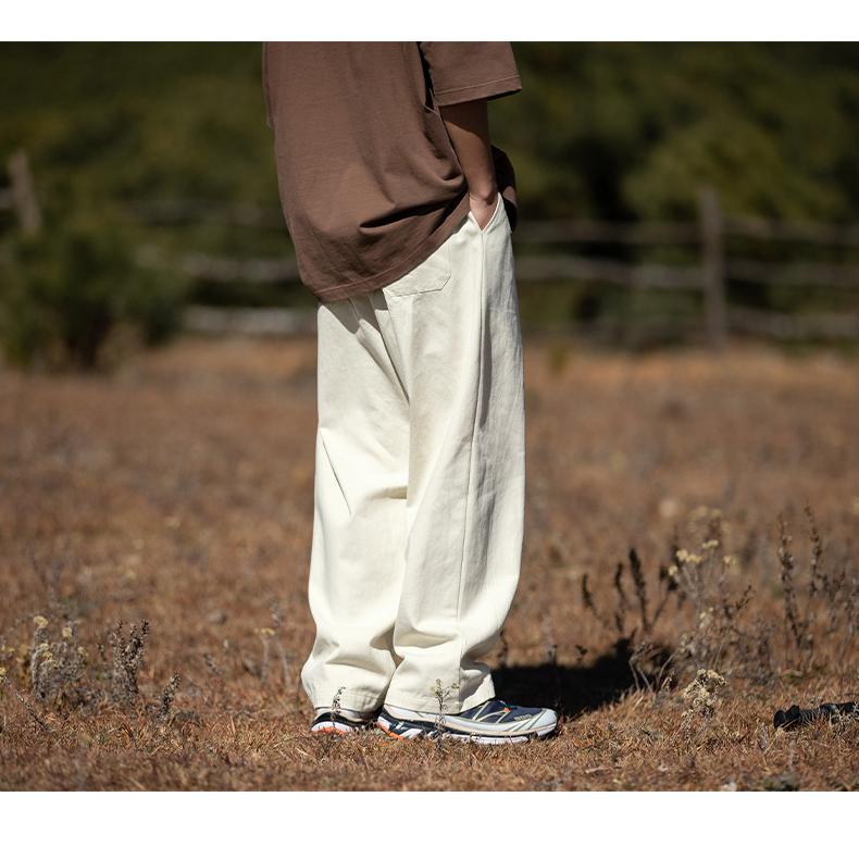 ワイドパンツ メンズ ゆったり ロング丈ストリート カジュアルパンツ 男性 春夏 バギーパンツ イージーパンツ ゴム留め | ホームアイホーム | 18