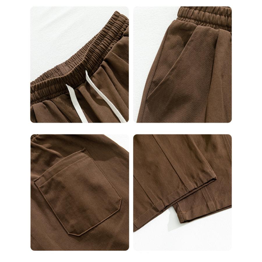 ワイドパンツ メンズ ゆったり ロング丈ストリート カジュアルパンツ 男性 春夏 バギーパンツ イージーパンツ ゴム留め | ホームアイホーム | 20