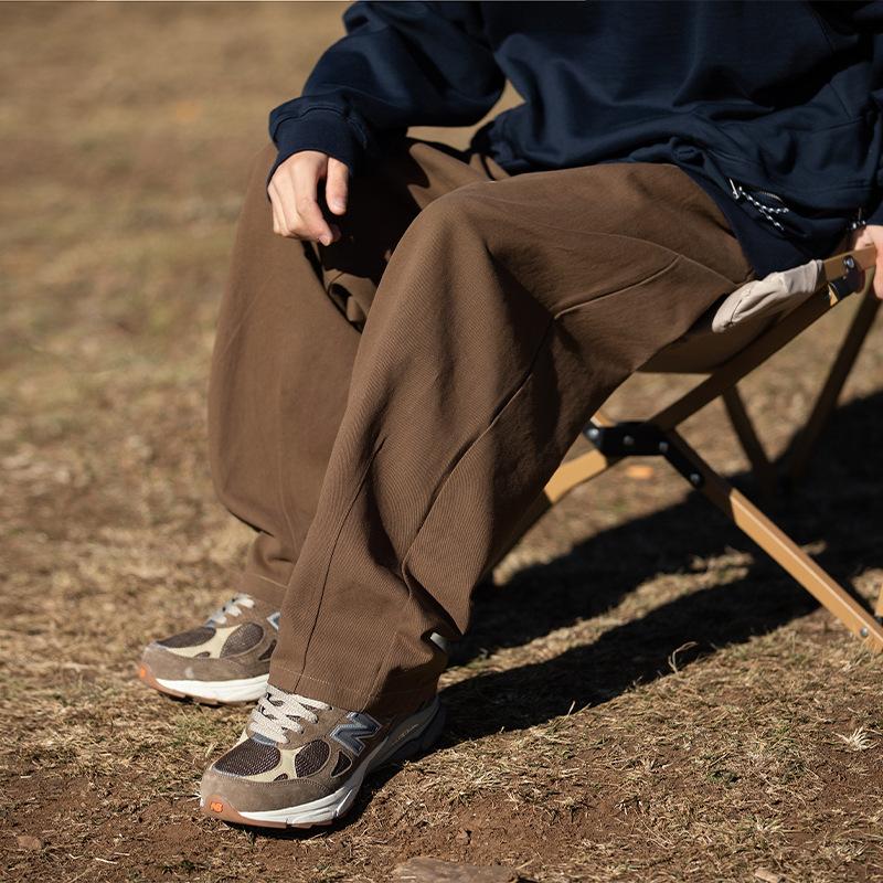 ワイドパンツ メンズ ゆったり ロング丈ストリート カジュアルパンツ 男性 春夏 バギーパンツ イージーパンツ ゴム留め | ホームアイホーム | 06