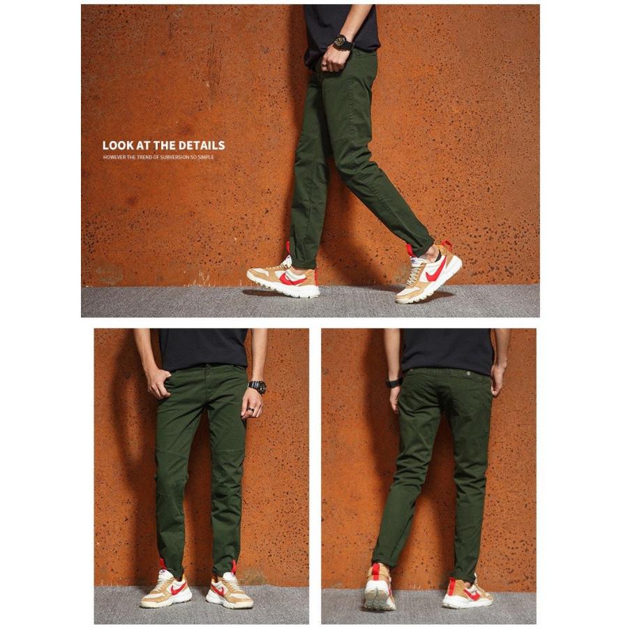 チノパン メンズ ロング丈 無地 スリム アウトドア ワークパンツ カジュアル | ホームアイホーム | 10