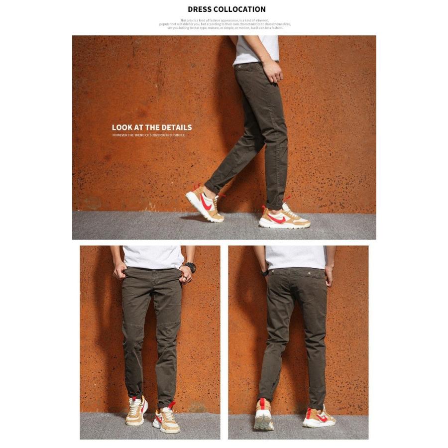 チノパン メンズ ロング丈 無地 スリム アウトドア ワークパンツ カジュアル | ホームアイホーム | 16