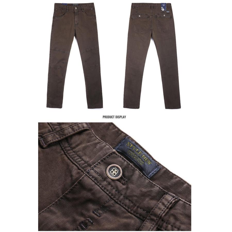 チノパン メンズ ロング丈 無地 スリム アウトドア ワークパンツ カジュアル | ホームアイホーム | 02