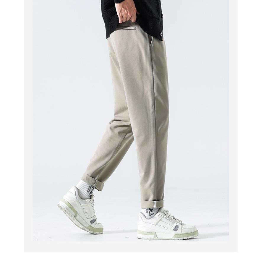 メンズ チノパン スリム ストレート ロング丈 無地 シンプル ひんやり 夏 カジュアルパンツ ロングパンツ スタイリッシュ | ホームアイホーム | 10