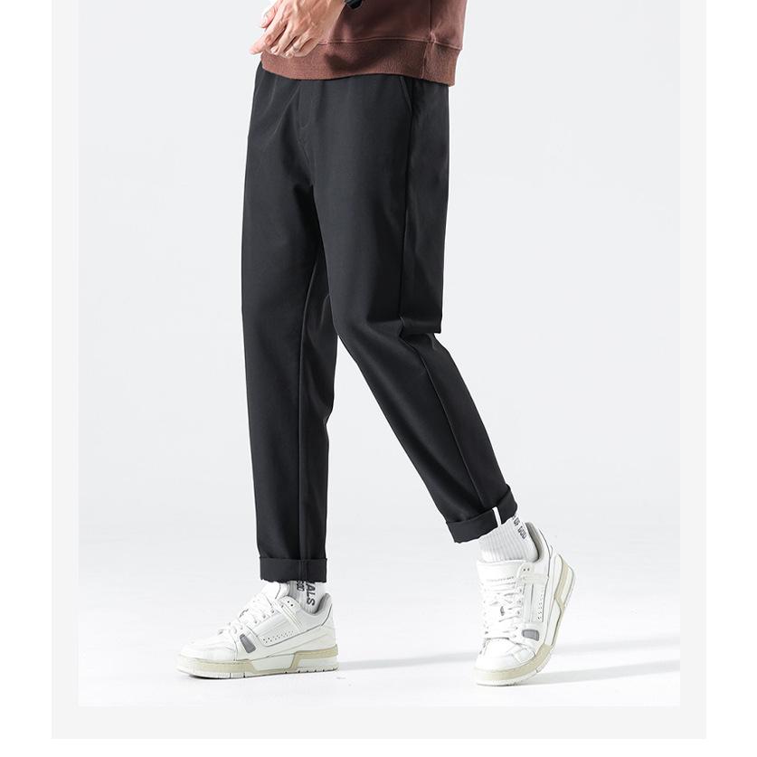 メンズ チノパン スリム ストレート ロング丈 無地 シンプル ひんやり 夏 カジュアルパンツ ロングパンツ スタイリッシュ | ホームアイホーム | 13