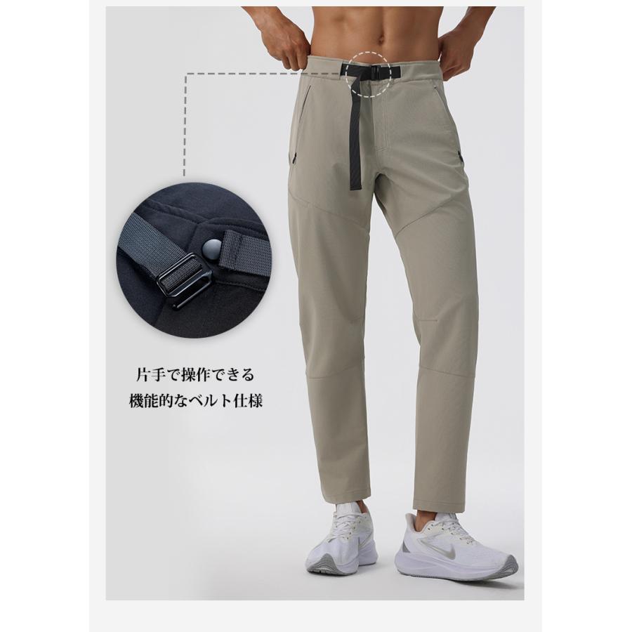 クライミングパンツ ストレッチパンツ メンズ ウェビングベルト アウトドア カジュアル テーパード キャンプ 登山 自転車 ゴルフ スポーツ 大きいサイズ | ブランド登録なし | 19
