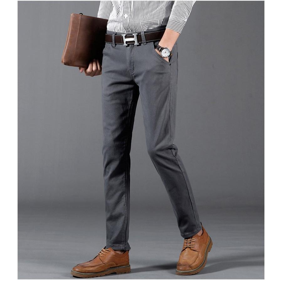 カラー チノパン ややストレッチ メンズ ストレート カジュアルパンツ チノ ボトムス 綿 コットン 無地 綿パン 黒 ベージュ | ブランド登録なし | 11