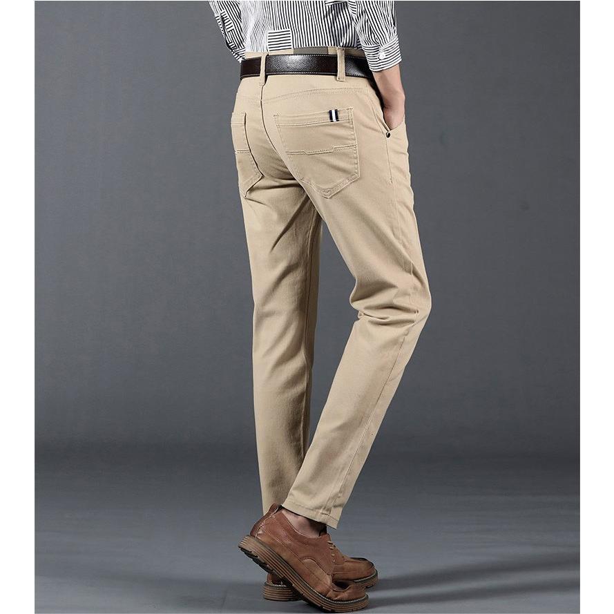 カラー チノパン ややストレッチ メンズ ストレート カジュアルパンツ チノ ボトムス 綿 コットン 無地 綿パン 黒 ベージュ | ブランド登録なし | 09