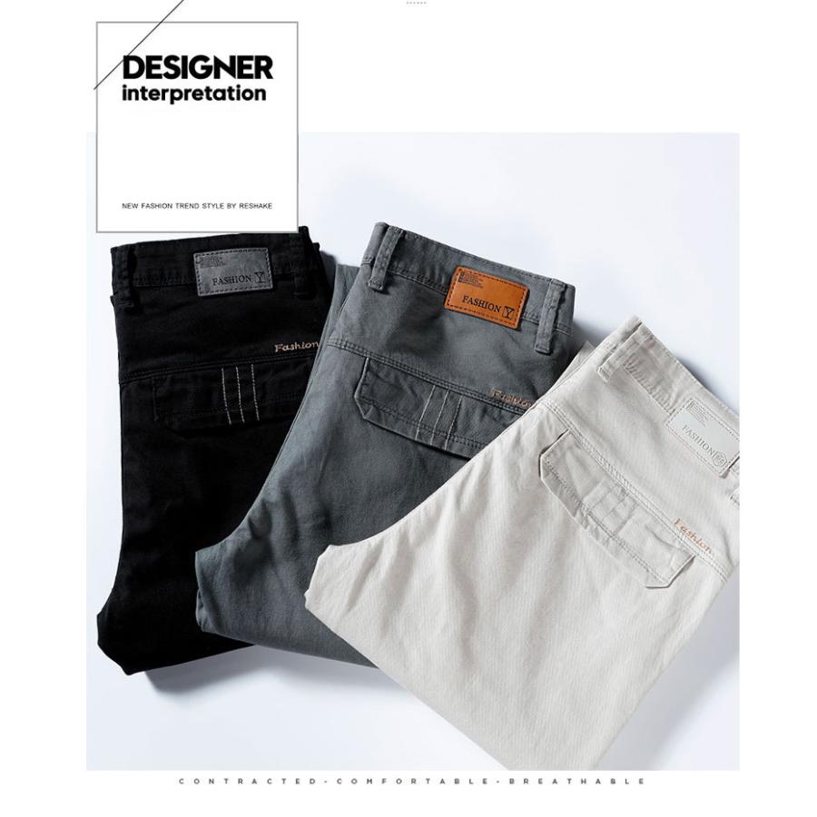 チノパン メンズス スリム トレッチパンツ ストレート グレー 黒パンツ メンズボトムス ロングパンツ 春秋 紳士 男性 ズボン | ホームアイホーム | 10