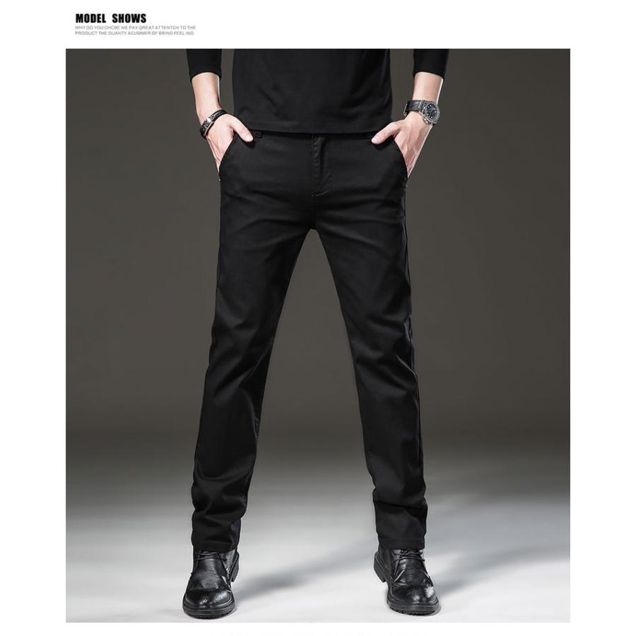 チノパン メンズス スリム トレッチパンツ ストレート グレー 黒パンツ メンズボトムス ロングパンツ 春秋 紳士 男性 ズボン | ホームアイホーム | 12