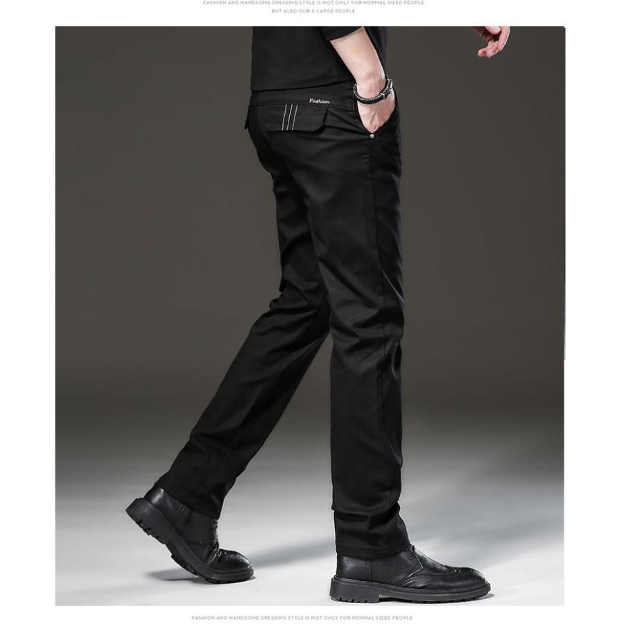 チノパン メンズス スリム トレッチパンツ ストレート グレー 黒パンツ メンズボトムス ロングパンツ 春秋 紳士 男性 ズボン | ホームアイホーム | 13
