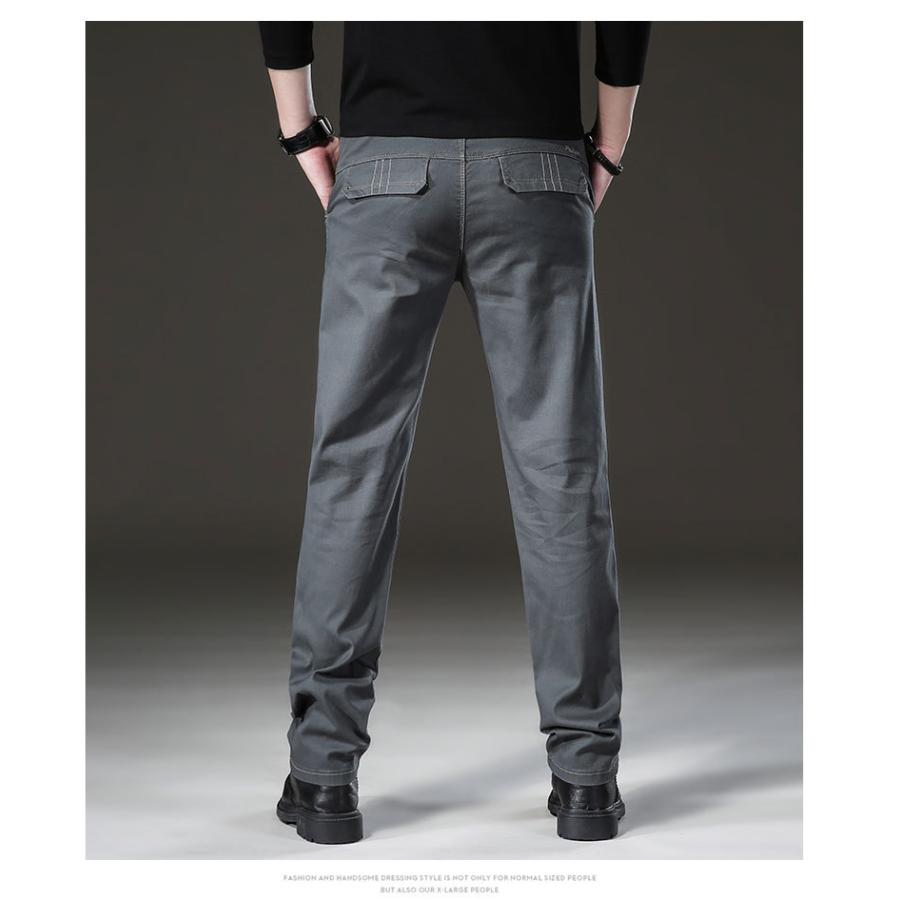 チノパン メンズス スリム トレッチパンツ ストレート グレー 黒パンツ メンズボトムス ロングパンツ 春秋 紳士 男性 ズボン | ホームアイホーム | 17