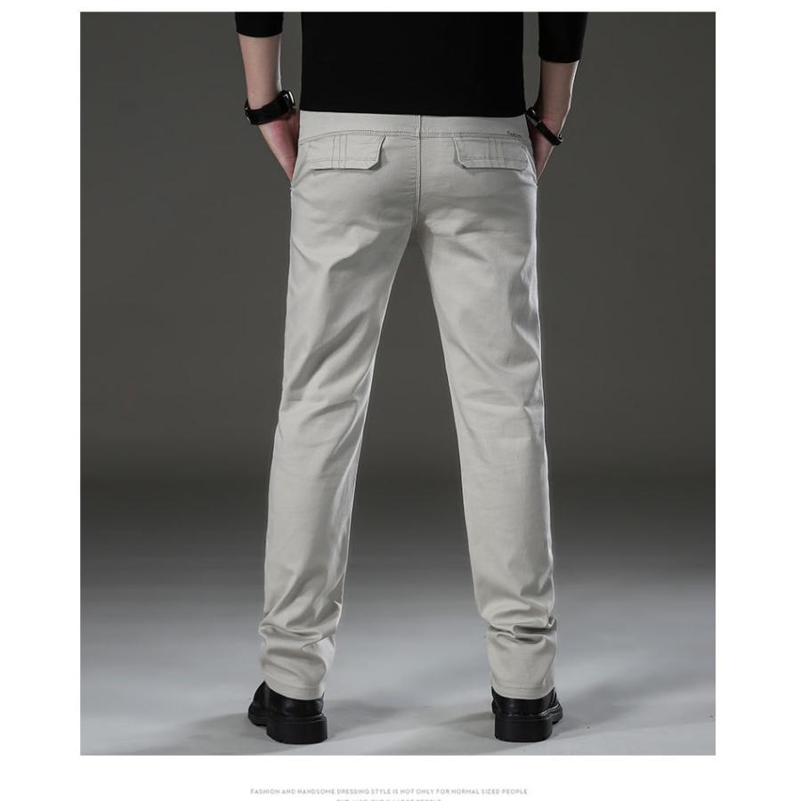チノパン メンズス スリム トレッチパンツ ストレート グレー 黒パンツ メンズボトムス ロングパンツ 春秋 紳士 男性 ズボン | ホームアイホーム | 20