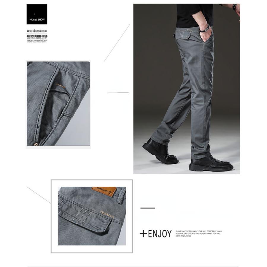 チノパン メンズス スリム トレッチパンツ ストレート グレー 黒パンツ メンズボトムス ロングパンツ 春秋 紳士 男性 ズボン | ホームアイホーム | 08