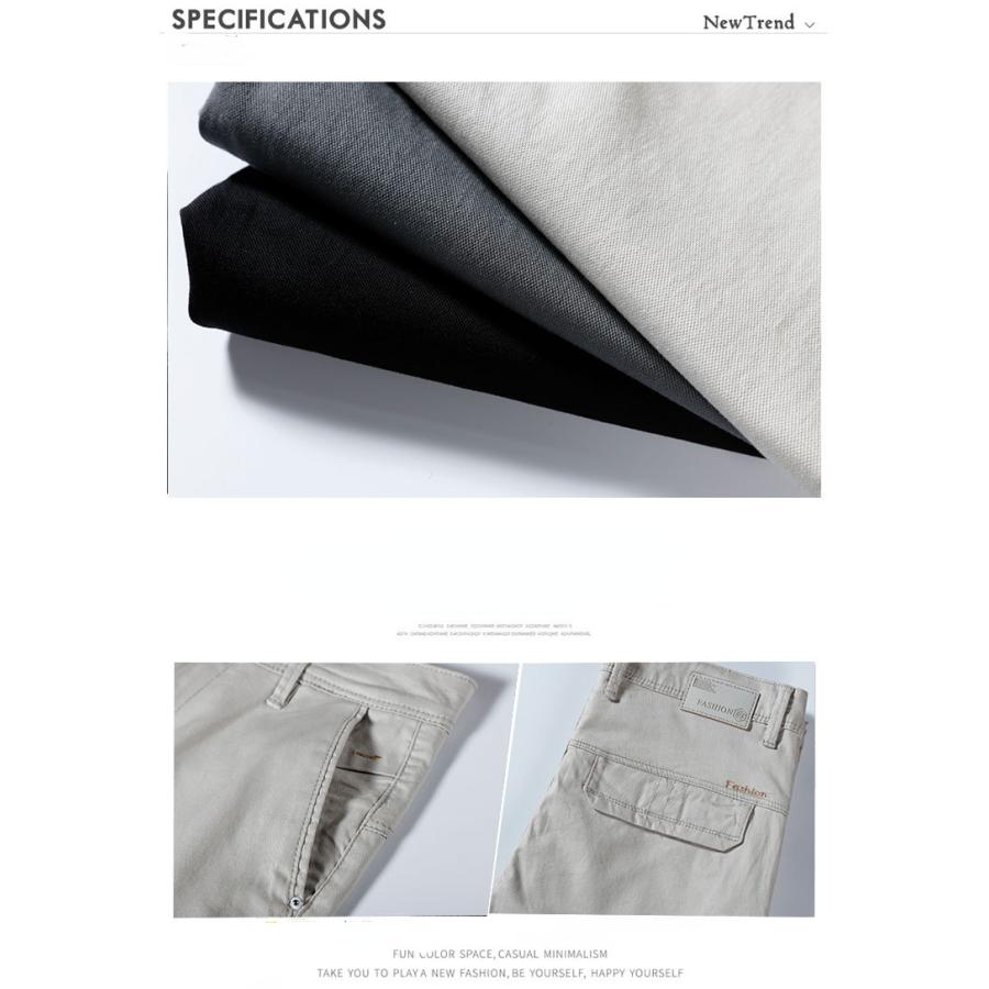 チノパン メンズス スリム トレッチパンツ ストレート グレー 黒パンツ メンズボトムス ロングパンツ 春秋 紳士 男性 ズボン | ホームアイホーム | 09