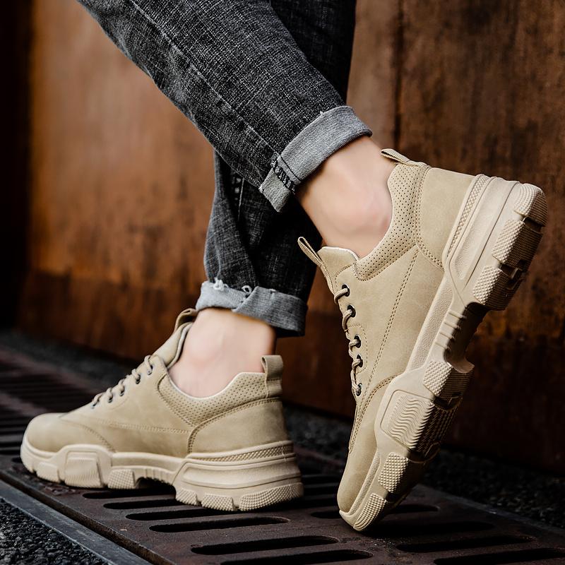 スニーカー メンズ ローカット ワークブーツ メンズスニーカー 革靴 靴 ランニングシューズ カジュアル 歩きやすい ウォーキング アウトドア おしゃれ 春 秋 冬 | ホームアイホーム