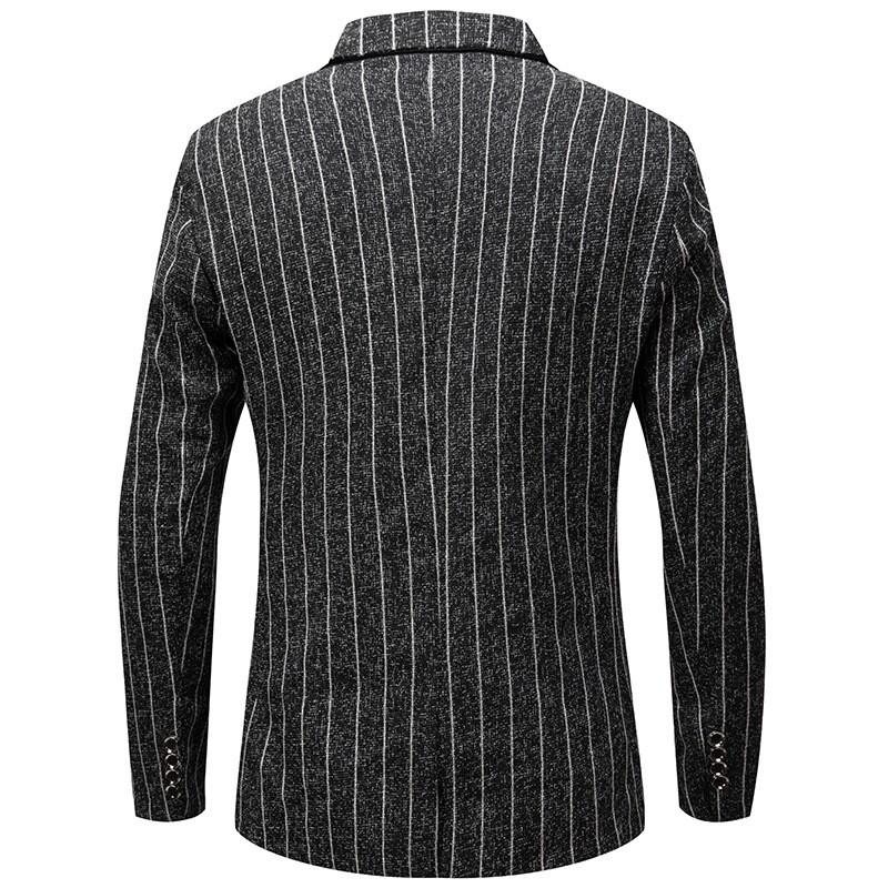 テーラードジャケット メンズ シングル ストライプ AB杢 通勤 杢調 ディリー テーラード春秋 | ホームアイホーム | 05