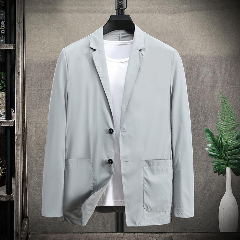 テーラードジャケット ブレザー メンズ ウインドブレーカー 軽量 ライトアウター ストレッチ 夏 接触冷感 ドライ 通気性 クールビズ 涼しい 通勤 サラサラ | ホームアイホーム