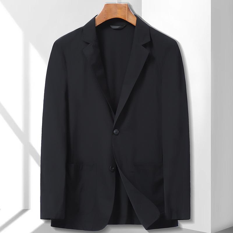 テーラードジャケット ブレザー メンズ ウインドブレーカー 軽量 ライトアウター ストレッチ 夏 接触冷感 ドライ 通気性 クールビズ 涼しい 通勤 サラサラ | ホームアイホーム | 04