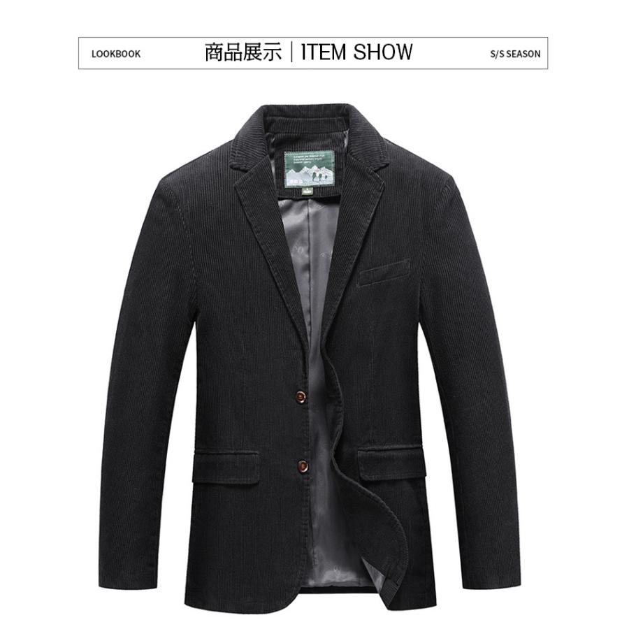 テーラードジャケット メンズ コーデュロイ 無地 コール天 保温暖かい 秋冬カジュアル ビジネスコート 通勤 仕事 スタイリッシュ | ホームアイホーム | 09