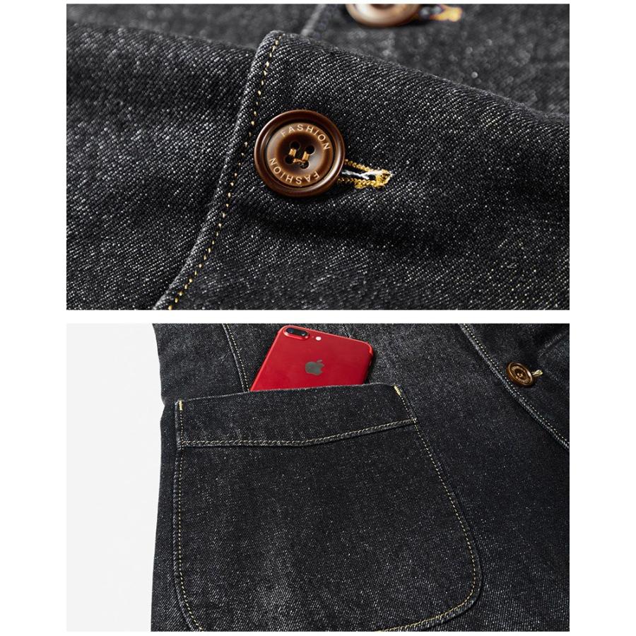 ジャケット デニムテーラード ブレザー メンズ 2ボタンカジュアル デニムジャケット アウター スタイリッシュ | ホームアイホーム | 08