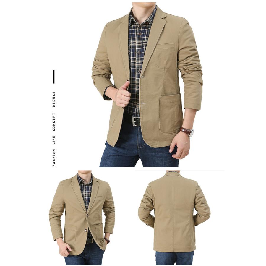 テーラードジャケット メンズ ジャケット 長袖 ストレッチ オフィス アウター カジュアル 父の日 スーツ タイト ギフト ブレザー 大きいサイズ | ブランド登録なし | 10