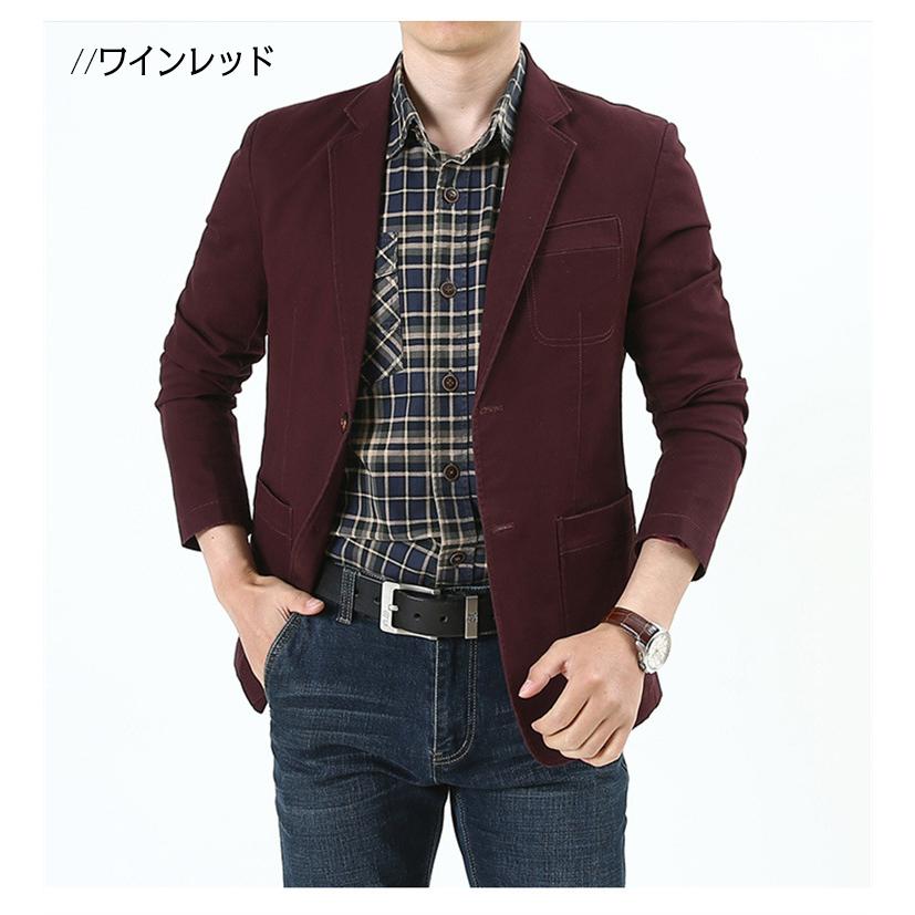 テーラードジャケット メンズ ジャケット 長袖 ストレッチ オフィス アウター カジュアル 父の日 スーツ タイト ギフト ブレザー 大きいサイズ | ブランド登録なし | 13