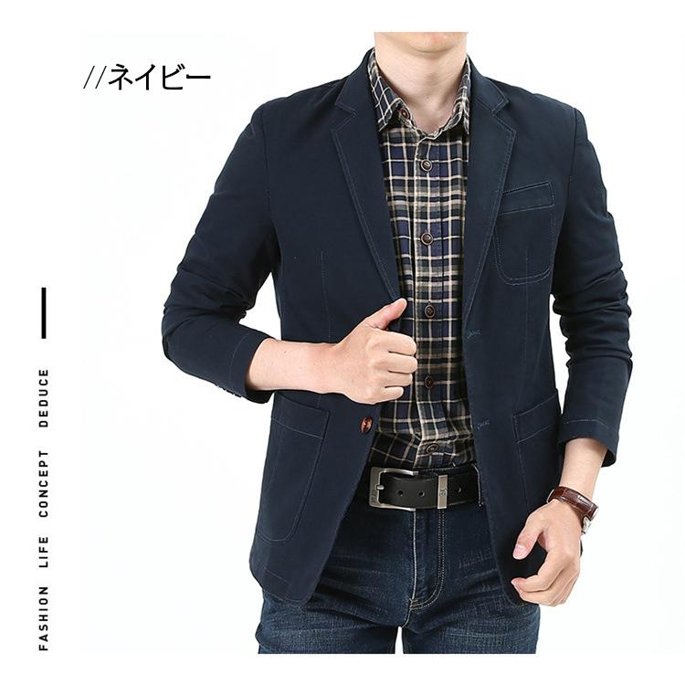 テーラードジャケット メンズ ジャケット 長袖 ストレッチ オフィス アウター カジュアル 父の日 スーツ タイト ギフト ブレザー 大きいサイズ | ブランド登録なし | 14