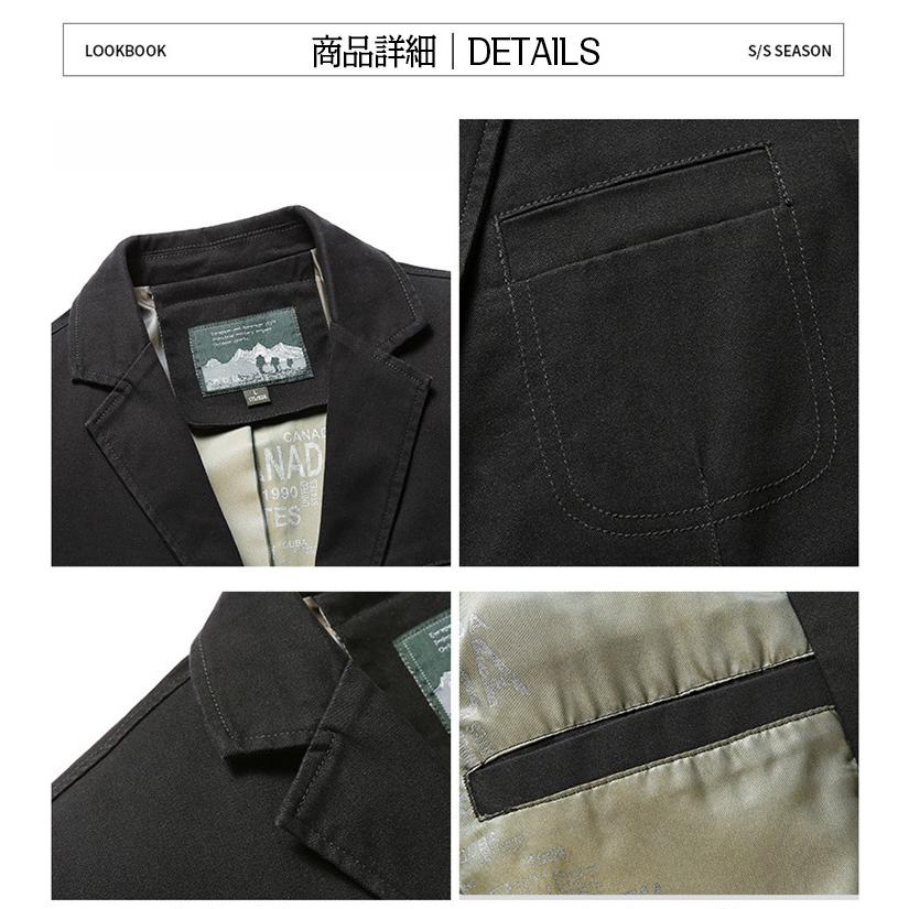 テーラードジャケット メンズ ジャケット 長袖 ストレッチ オフィス アウター カジュアル 父の日 スーツ タイト ギフト ブレザー 大きいサイズ | ブランド登録なし | 19