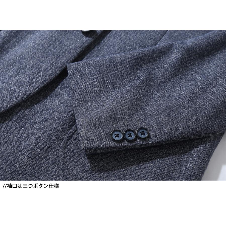 テーラード ジャケット メンズ ブローチ付属 おしゃれ 柄物 ブレザー ブルゾン 2ボタン ストレッチ ビジネス きれいめ メンズファッション オフィスカジュアル | ホームアイホーム | 08