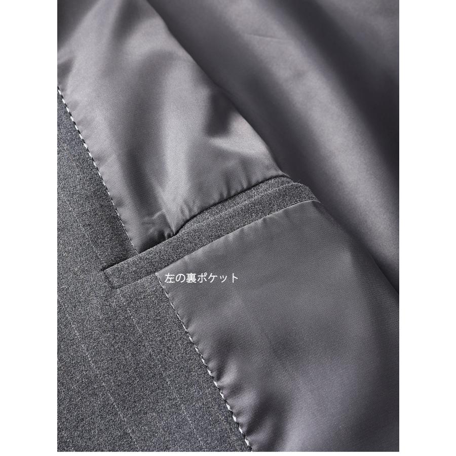 ジャケット メンズ テーラードジャケット ウール ストライプ柄 ブローチ付き おしゃれ ウール混 ウールジャケット 春 秋 冬 メンズアウター 30代 40代 50代 | ホームアイホーム | 14