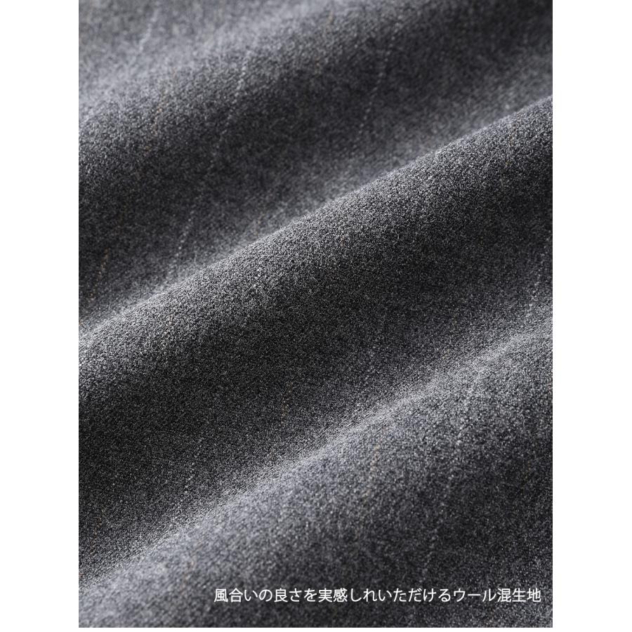 ジャケット メンズ テーラードジャケット ウール ストライプ柄 ブローチ付き おしゃれ ウール混 ウールジャケット 春 秋 冬 メンズアウター 30代 40代 50代 | ホームアイホーム | 17