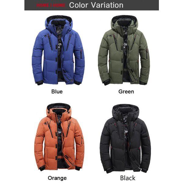 ダウンジャケット メンズ フード付き 無地 ハイネック 防寒 撥水 アウター | ホームアイホーム | 01