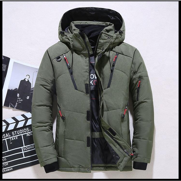 ダウンジャケット メンズ フード付き 無地 ハイネック 防寒 撥水 アウター | ホームアイホーム | 03